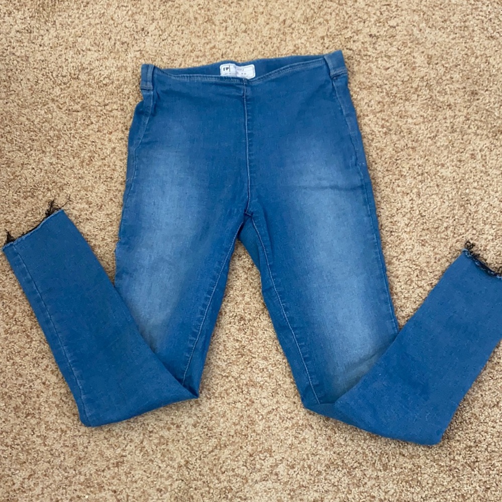 Free People Easy Goes It Denim Leggings